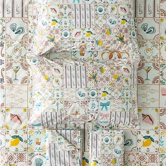 Urban Outfitters Other - Porto Tile Patterned Sheet Set